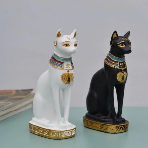 Statue de chat ornement chat égyptien Figurine Statue décoration Vintage chat déesse Statue maison