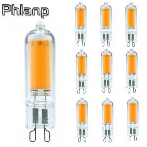 Ampoule LED G9 7W 9W 12W15W, Super brillante, AC 220V 240V, lampe COB en verre, lumi&egrave;re &agrave; puissance