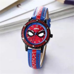 Montre de dessin animé pour enfants, horloge pour élèves du primaire, Spiderman, montre à Quartz,