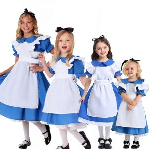 Costume Alice au pays des merveilles pour filles, déguisement fantaisie pour enfants, demoiselle