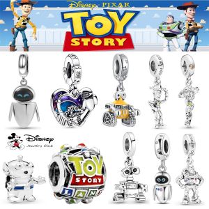 Nouveau 925 argent Sterling Toy Story Woody Buzz l'éclair Jessie breloque perlée ajustement marque