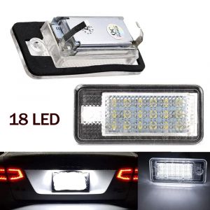 Lampe LED blanche pour plaque d'immatriculation de voiture, pour Audi A3 S3 8P A4 B6 B7 A5 A6 4F Q7