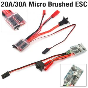 Moteur micro ESC brossé RC pour Mini voiture et bateau, précieux avec frein, 20A, 30A, 1/16, 1/18,