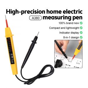 Testeur de tension 8 en 1 AC/DC 6-380V, détecteur de stylo électrique automatique, affichage à