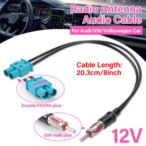 Adaptateur de câble Audio Radio, câble Audio mâle Double Fakra-Din mâle pour Audi/VW/Volkswagen,
