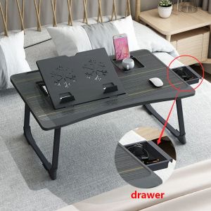 Table d'ordinateur pliante multifonctionnelle, table d'ordinateur portable pour lit, bureau, bureau,