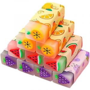 Gomme à fruits mignonne, gomme à crayon à gelée pour enfants, gomme à crayon amusante pour animaux