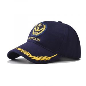 Chapeau de capitaine de marin brodé pour hommes, chapeaux de yacht, chapeau de bateau, casquette de