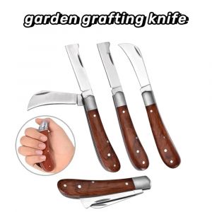 Couteau de greffage de jardin en acier inoxydable, électricien en forme de champignon, couteau de