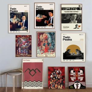 Affiche de s&eacute;rie t&eacute;l&eacute;vis&eacute;e Twin Peaks, imprim&eacute;s et affiches de bonne qualit&eacute;, peinture artistique