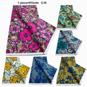Tissu africain nigérian Ankara en Polyester, cire, tissu de couture imprimé, matériel Textile pour