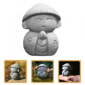 Statues de bouddha mignon petit Jizo bouddha Sculpture Figurines ornements de jardin bouddha