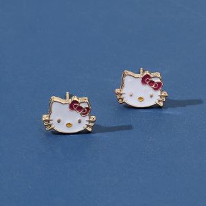 Sanrio Hello Kitty boucles d'oreilles kawaii doux mignon boucles d'oreilles fille fête