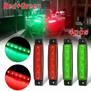4 pièces rouge vert bateau Navigation LED bateau feux de Navigation étanche pour Yacht marin Kayak