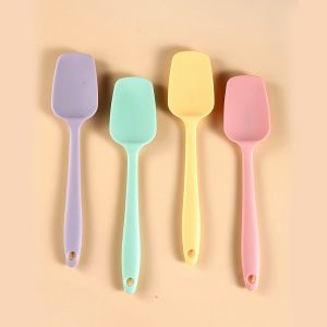 Pelle int&eacute;gr&eacute;e en forme de T en Silicone de qualit&eacute; alimentaire, petite pelle &agrave; m&eacute;langer pour cr&egrave;me