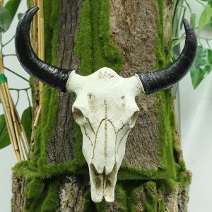 Pendentif mural tête de taureau pour la décoration d'Halloween, tête de crâne de vache, figurine