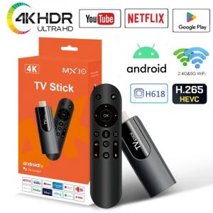 MX10 F3/MX10 mini TV stick h618 android13 ATV 4K HD TV box 2.4/5G WiFi récepteur TV intelligent pour