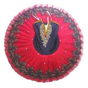 Robe Tutus de Ballet rouge pour femmes et adultes, Costumes de danse du lac des cygnes, vêtements