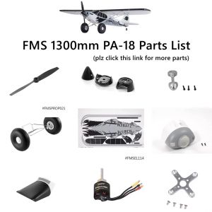 FMS 1300mm 1.3M PA-18 J3 Cub Piper pi&egrave;ces h&eacute;lice Spinner capot moteur arbre montage conseil train