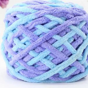 M&eacute;langes de coton au lait doux, 100g/boule, m&eacute;lange de Polyester, fil de laine Chenille &eacute;pais pour