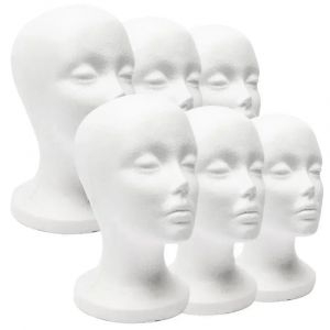 Nouveau 1 pièces femme polystyrène mousse Mannequin Mannequin tête modèle chapeau lunettes perruque
