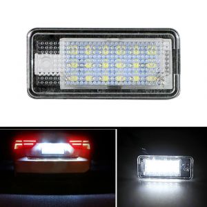 2 pi&egrave;ces Auto Canbus voiture LED num&eacute;ro plaque d'immatriculation lumi&egrave;re 12V pour Audi A3 8p A4 B6