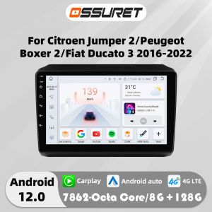 Autoradio Android 12 pour Fiat Ducato 3, Cristaux en Jumper 2, KIT Boxer 2 2016-2022, Lecteur de