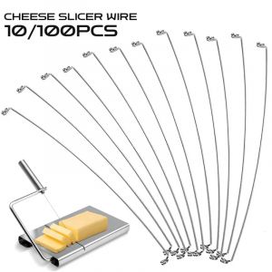 Fil de remplacement pour trancheur de fromage en acier inoxydable 304, 10 &agrave; 100 pi&egrave;ces, fil de coupe