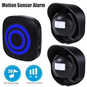 Alarme d'all&eacute;e sans fil longue port&eacute;e de 328 pieds, capteur et d&eacute;tecteur de mouvement ext&eacute;rieur