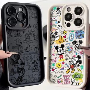 Coque de téléphone Graffiti Mickey Mouse, jolie coque pour Xiaomi Redmi Note 9 9S 10 10C 11 12 12C