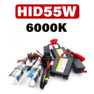 Kit caché au xénon H7 H4 55W 6000K, Ballast mince, phare au xénon HID 12V H1 9005 9006 H11, ampoules