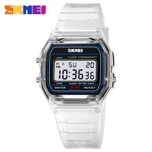 SKMEI 2056 bracelet en TPU Transparent dames montre-bracelet antichoc rétro-éclairage affichage