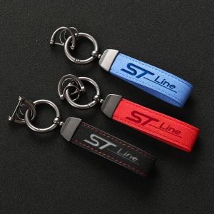 Porte-clés en cuir et métal, style de voiture, pour Ford ST Line Fiesta Focus x 2 édition 3, KUGA