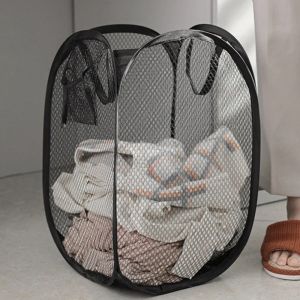 Mir de tri de linge sale pliant, cadre de lavage, sac de rangement en maille pour gril,