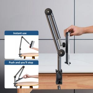 Support de tablette pour lit, bras Long, pour iPad, support de tablette 360 °   Support de téléphone