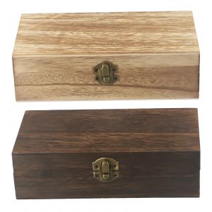 Bo&icirc;te de rangement de bijoux en bois r&eacute;tro, bo&icirc;te de rangement de bureau rectangulaire, adapt&eacute;e aux