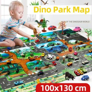 100x130 enfants tapis de jeu ferme route Portable carte b&eacute;b&eacute; tapis &eacute;ducatifs enfant en bas &acirc;ge