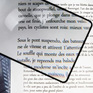 Loupe lumière A5 pleine Page grande feuille Loupe Loupe livre Page grossissement 3X Loupe