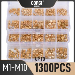 Kit d'assortiment de composants d'impression 3D, Inserts filet&eacute;s en laiton M1 M1.2 M1.4 M1.6 M1.7 &agrave;