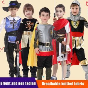 Costume de gladiateur guerrier romain grec pour enfants, Costumes de spectacle sur scène pour