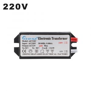 AC220V à AC12V LED pilote 20W transformateur électronique alimentation pour AC 12V MR16 G4 lumière