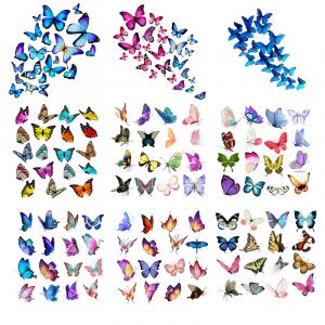 Autocollant thermique papillon magnifique sur T-shirt, bricolage, lavable, fer sur sweats &agrave; capuche,