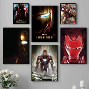 Affiche en papier imprim&eacute;e Iron Man M-Marvel, d&eacute;coration de peinture artistique, salon, chambre &agrave;
