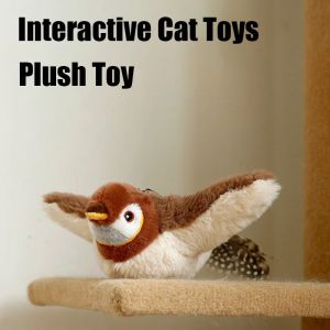 Jouets interactifs rechargeables pour chat, oiseau volant, rat, jouet en peluche activé par le