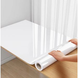 Papier de Contact en marbre blanc nacr&eacute; pour armoire de cuisine, papier peint auto-adh&eacute;sif en vinyle