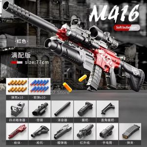 Pistolet jouet à balle molle M416 à benne basculante, peut être disparu, fusil d'assaut chargé