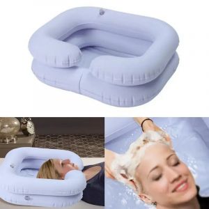 &Eacute;vier gonflable PVC shampooing bassin lavabo lavabo pour personnes &acirc;g&eacute;es Portable handicap&eacute; soins