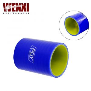 Bleu et jaune 2 "51mm droit Silicone Intercooler Turbo tuyau d'admission coupleur tuyau WX-SH0020-QY