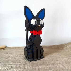 Charmant kit de blocs de construction Shiba Inu ou chat noir (en sac), modèles délicieux pour