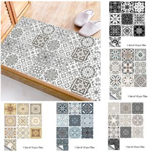 Autocollants de carrelage de Surface mate à motif rétro, couverture de transfert pour cuisine, salle
